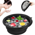 1 Pc Black Silicon Face Ice Bath Bowl