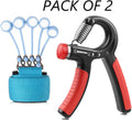 Finger Exerciser & Hand Grip Strengthener Combo | Muscle Building & Injury Recovery Fitness Grip
