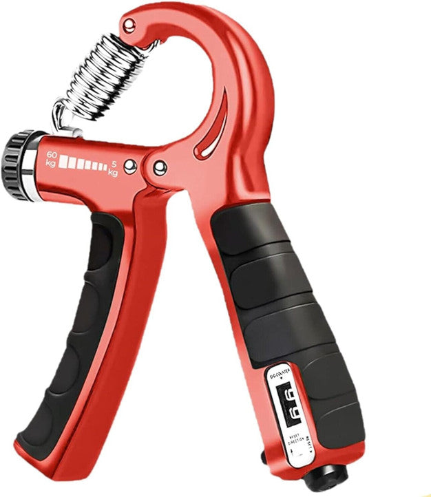 Adjustable Counter Hand Gripper (5–60 kg) & Resistance Toning Tube Combo | Grip Strength & Full Body Workout Set