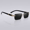 Rectangular, Retro Square Sunglasses (Free Size) (For Men & Women, Black)