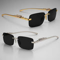 Square Sunglasses | Black UV Protection Rectangular Frame
