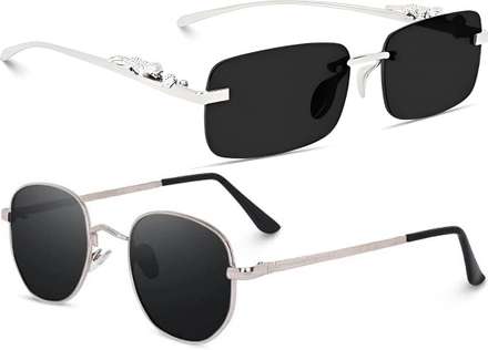 Rectangular Sunglasses | Black UV Protection