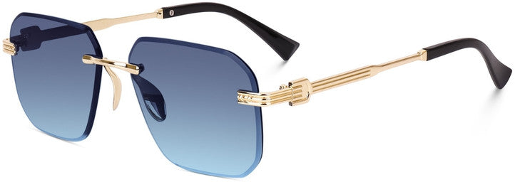 oversized Rectangular Riding Sunglasses | Blue UV Protection