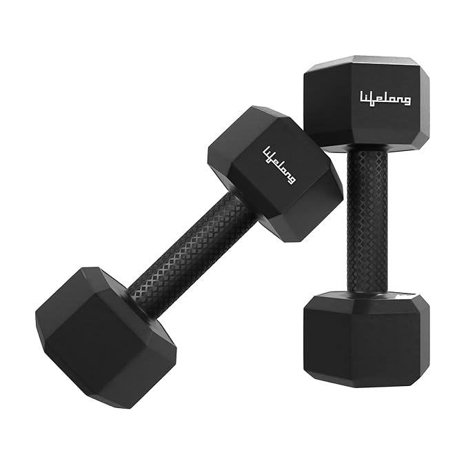 FitBox Sports 4kg Exlusive Octa PVC Fixed Dumbbells