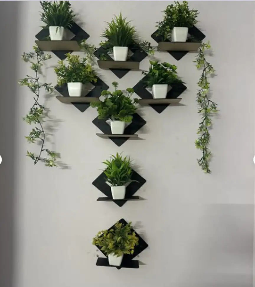 Wall Shelves for Home Decor Living Room & Bedroom Wall Mount MDF (black)