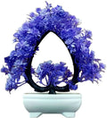 Purple artificial bonsai plant for home decor