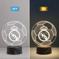 3D Illusion Football Desk Table Lamp Real Madrid Night Lamp