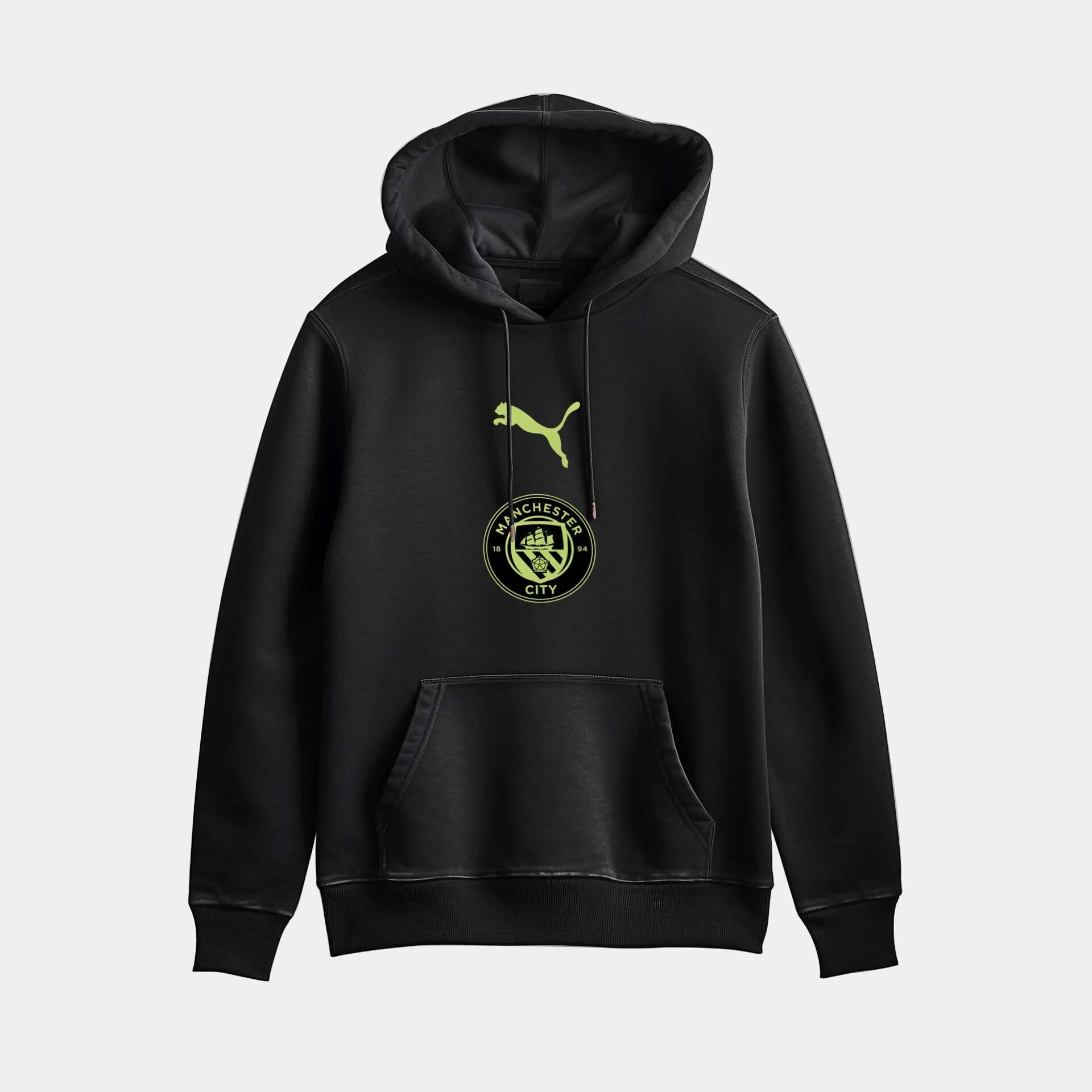 Premium Manchester City Neon Crest Oversized Hooded Sweatshirt