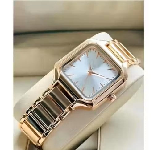 AKS Rose Dial DB Square Rose Women Wrist Watch