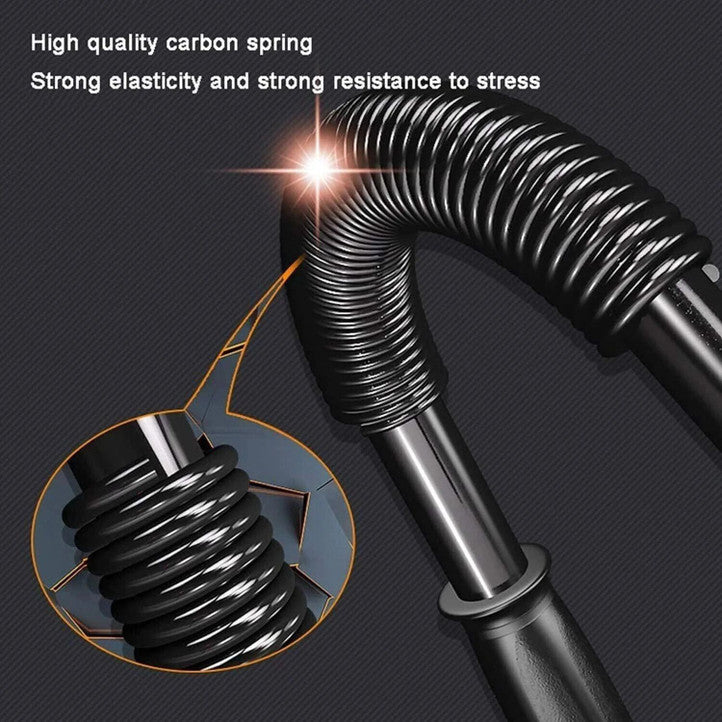 Heavy Duty Power Twister Bar for Upper Body Strength | Arm, Chest & Shoulder Workout Equipment (Black)