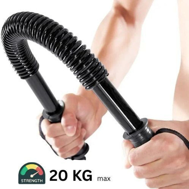 Heavy Duty Power Twister Bar for Upper Body Strength | Arm, Chest & Shoulder Workout Equipment (Black)
