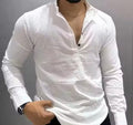 New Fashionable Formal Mens White and black shirt Casual shirt for men