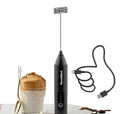 Premium Rechargeable Electric Coffee Frother | 3 High Speed Milk Beater & Coffee Beater | Stainless